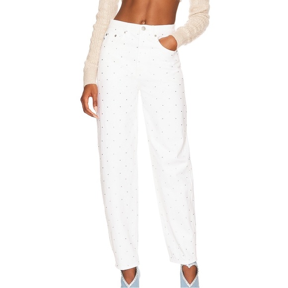 Revolve Rhinestone High Rise Jeans - Picture 1 of 11